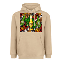 Mushroom beer bottles with golden snow Heavyweight Hoodie - AdoDesignShop