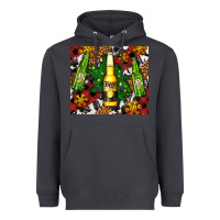 Smoke beer bottles with golden snow Heavyweight Hoodie - AdoDesignShop