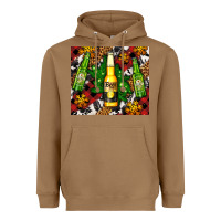 Beer Bottles With Golden Snow Heavyweight Hoodie | Teevron