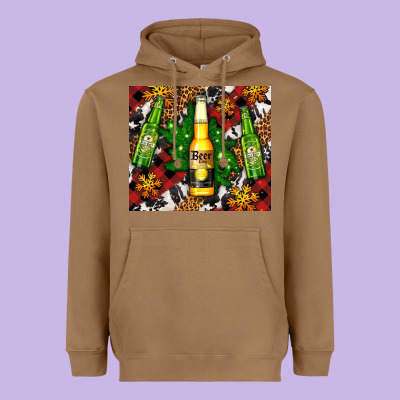 Beer Bottles With Golden Snow Heavyweight Hoodie Designed By Adodesignshop