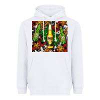 White beer bottles with golden snow Heavyweight Hoodie - AdoDesignShop