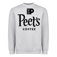 Heather Grey Coffee Art Heavyweight Sweatshirt - artisFamous