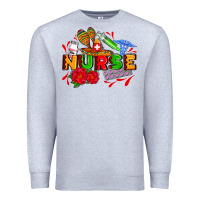 Heather Grey mexican nurse Premium Sweatshirt - AdoDesignShop
