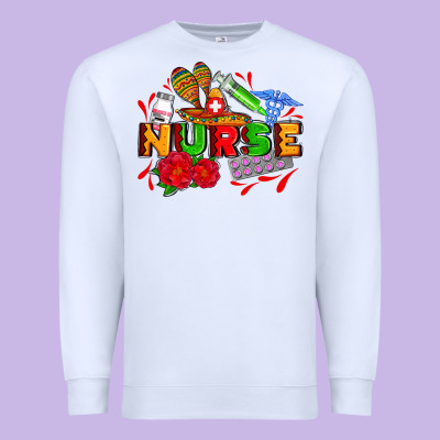 Mexican Nurse Premium Sweatshirt Designed By Adodesignshop