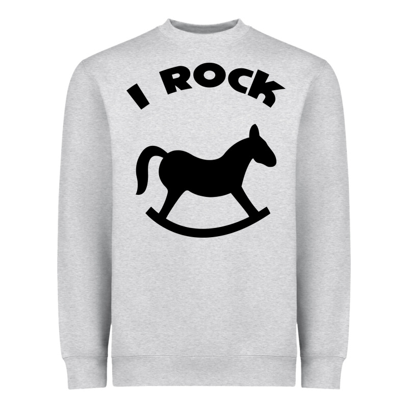 I Rock Funny Heavyweight Sweatshirt by artisFamous | Teevron