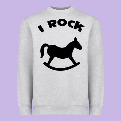 I Rock Funny Heavyweight Sweatshirt Designed By Artisfamous