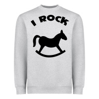 Heather Grey i rock funny Heavyweight Sweatshirt - artisFamous