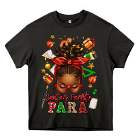 Asphalt santa's favorite para afro messy bun Heavy Core Tee - texasbilliewilder