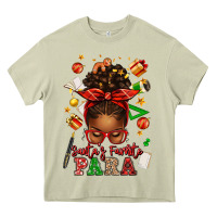 Mossy santa's favorite para afro messy bun Heavy Core Tee - texasbilliewilder