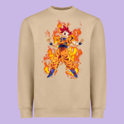 Goku Super Sayan Heavyweight Sweatshirt Designed By Artisfamous