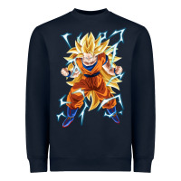 Navy super saiyan Heavyweight Sweatshirt - artisFamous