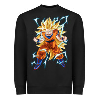 Black super saiyan Heavyweight Sweatshirt - artisFamous