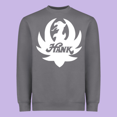 White And Black Hank Art Heavyweight Sweatshirt Designed By Artisfamous