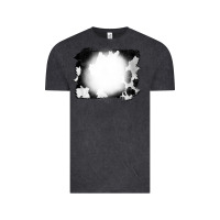 Vintage Black Cowhide Bleached Vintage Tee - CowCowDesign