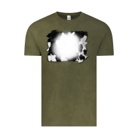 Vintage Olive Cowhide Bleached Vintage Tee - CowCowDesign