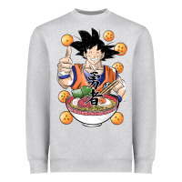 Heather Grey Saiyan Ramen Heavyweight Sweatshirt - artisFamous