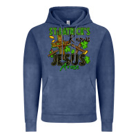 Vintage Denim St. Patrick's knows Jesus arose Vintage Hoodie - FaDigitalArtStudio