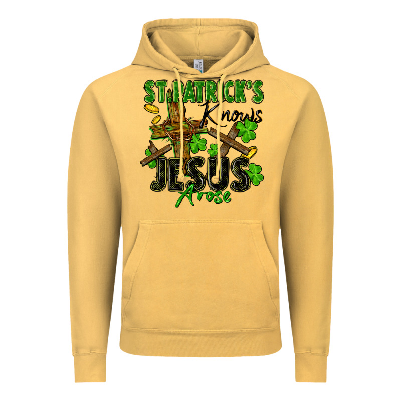 St. Patrick's Knows Jesus Arose Vintage Hoodie by FaDigitalArtStudio | Teevron