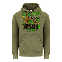 Vintage Olive St. Patrick's knows Jesus arose Vintage Hoodie - FaDigitalArtStudio