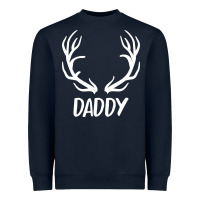 Navy Daddy Deer Heavyweight Sweatshirt - artisFamous