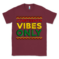 Burgundy juneteenth vibes only Classic Tee - Artiststas