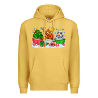 Antique Gold festive christmas cupcakes Premium Hoodie - CowhideDigitalArt