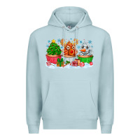 Blue Mist festive christmas cupcakes Premium Hoodie - CowhideDigitalArt