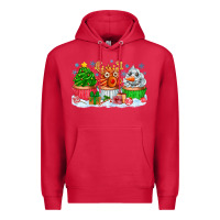Cardinal festive christmas cupcakes Premium Hoodie - CowhideDigitalArt