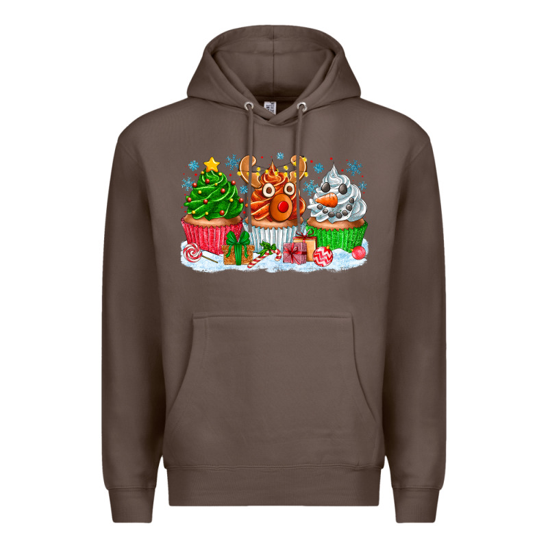 Festive Christmas Cupcakes Premium Hoodie by CowhideDigitalArt | Teevron
