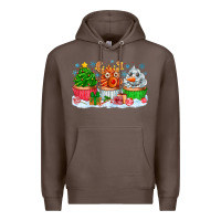 Coffee festive christmas cupcakes Premium Hoodie - CowhideDigitalArt