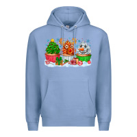 Colony Blue festive christmas cupcakes Premium Hoodie - CowhideDigitalArt