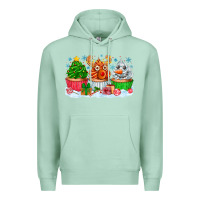Seafoam festive christmas cupcakes Premium Hoodie - CowhideDigitalArt