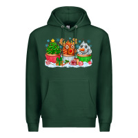 Sports Green festive christmas cupcakes Premium Hoodie - CowhideDigitalArt