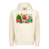 Tofu festive christmas cupcakes Premium Hoodie - CowhideDigitalArt