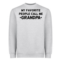 My Favorite People Call Me Grandpa Black Heavyweight Sweatshirt | Teevron