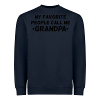 Navy my favorite people call me grandpa black Heavyweight Sweatshirt - artisFamous