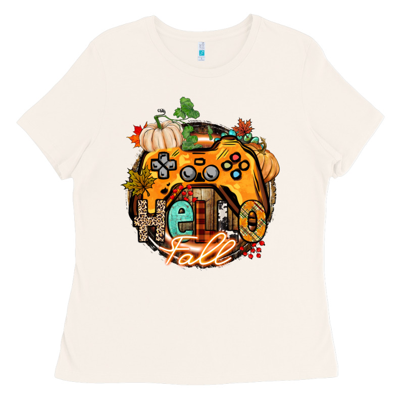 Hello Fall Gamer Ladies Tee by CowGirlArtShop | Teevron