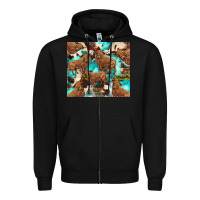 Black astec cowhide highlands cow Zipper Hoodie - BarkalooDesign
