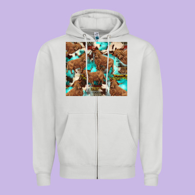 Astec Cowhide Highlands Cow Zipper Hoodie Designed By Barkaloodesign