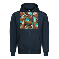 Navy astec cowhide highlands cow Zipper Hoodie - BarkalooDesign