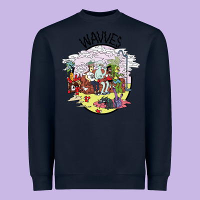 Wavves Heavyweight Sweatshirt Designed By Artisfamous