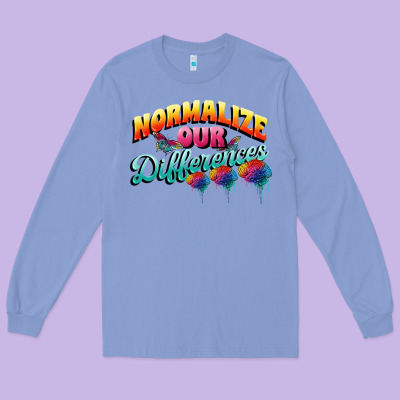 Normalize Our Differences Autism Long Sleeve Tee Designed By Fadigitalartstudio