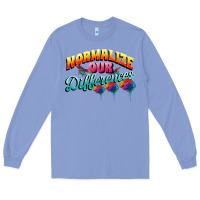 Colony Blue Normalize our differences Autism Long Sleeve Tee - FaDigitalArtStudio
