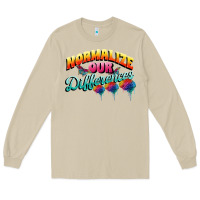 Mushroom Normalize our differences Autism Long Sleeve Tee - FaDigitalArtStudio