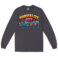 Smoke Normalize our differences Autism Long Sleeve Tee - FaDigitalArtStudio