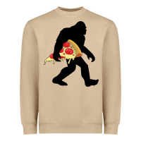 Mushroom bigfoot carrying pizza Heavyweight Sweatshirt - artisFamous