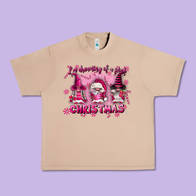 I'm Dreaming Of A Pink Christmas Urban Heavy Tee Designed By Fadigitalartstudio