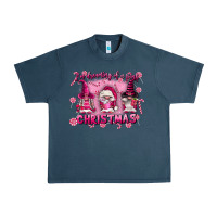 Midnight Navy i'm dreaming of a pink christmas Urban Heavy Tee - FaDigitalArtStudio
