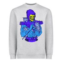 Heather Grey skeletor's cat premium scoop csic las Heavyweight Sweatshirt - artisFamous