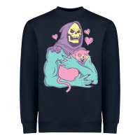 Navy skeletor's cat premium scoop classic Heavyweight Sweatshirt - artisFamous